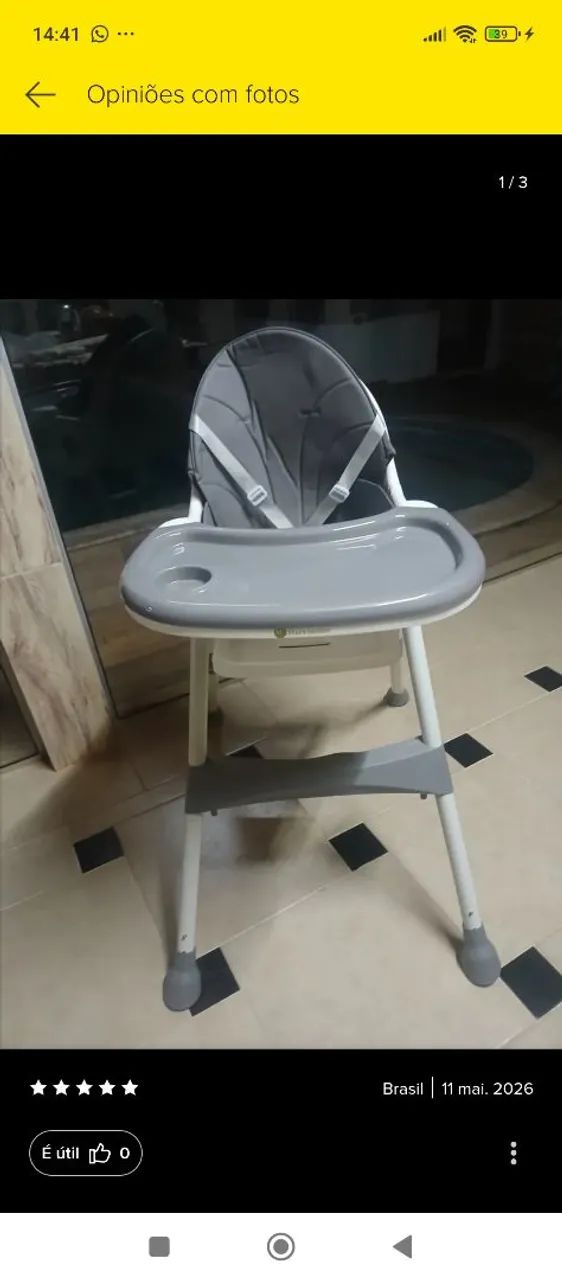 Cadeira de alimentação bebê portátil nova na caixa  - Foto 3
