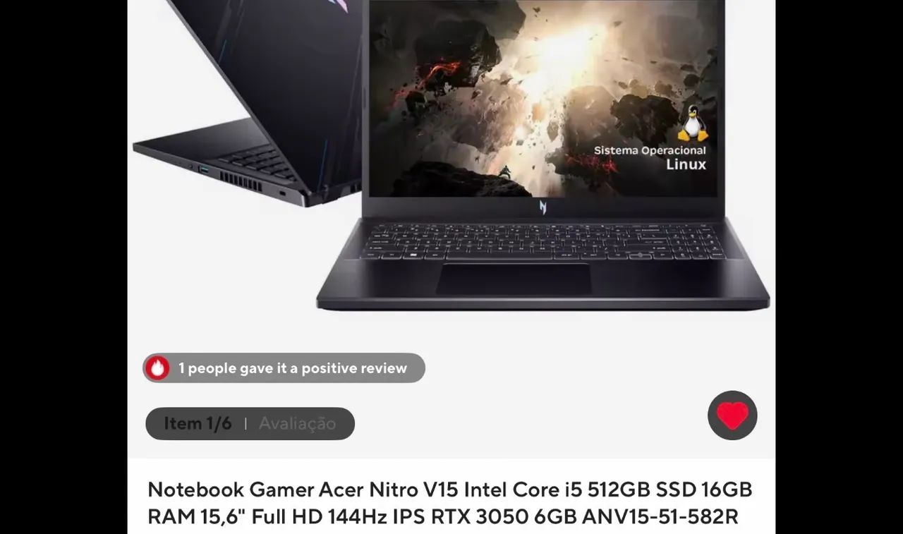Notebook Acer nitro v15  - Foto 5