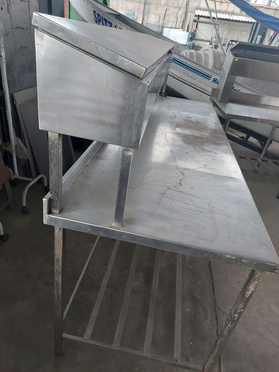 BANCADA EM AÇO INOX. 2,40X0,80 - Foto 3