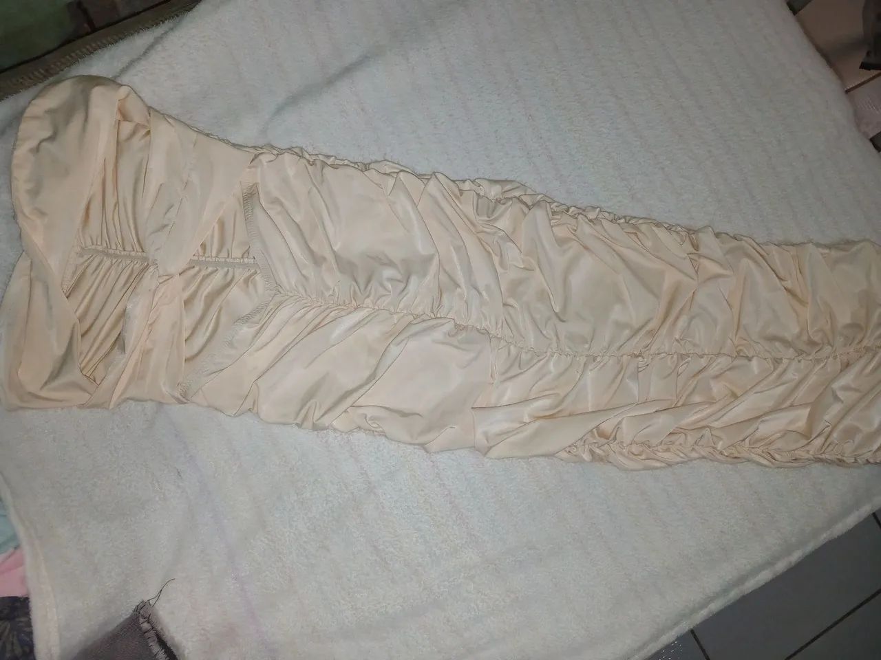 Vestido Shein Nude Usado Uma Vez - Foto 2