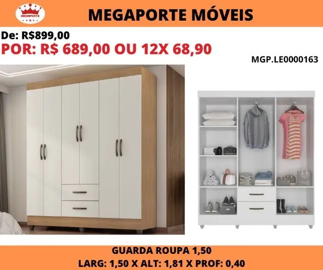 GUARDA ROUPA 6 PORTAS 