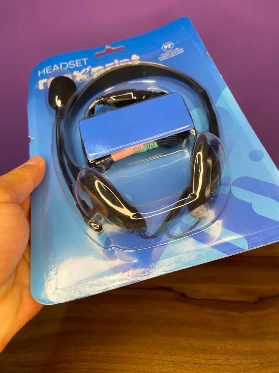 FONE DE OUVIDO HEADSET P2 COM MICROFONE - MAXPRIN  - Foto 2