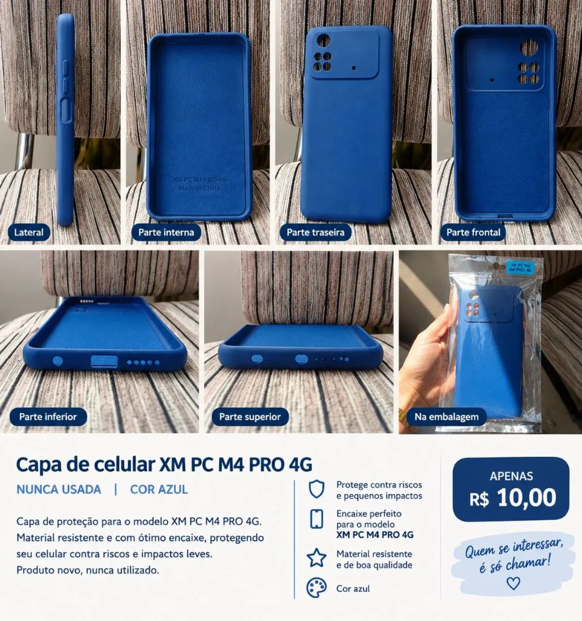 CAPA DE CELULAR XM PC M4 PRO 4G