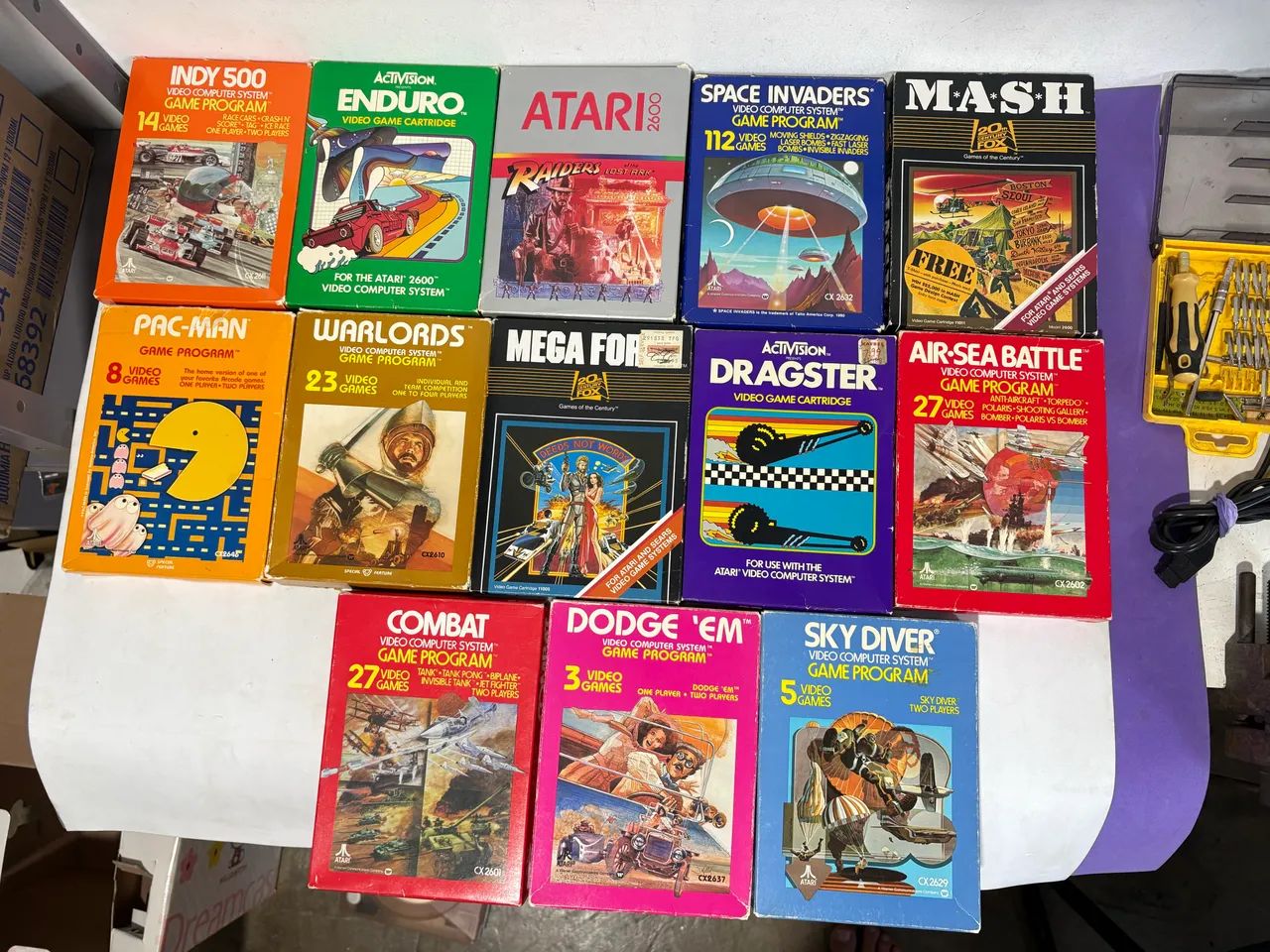 Jogos atari 2600 cartucho fita