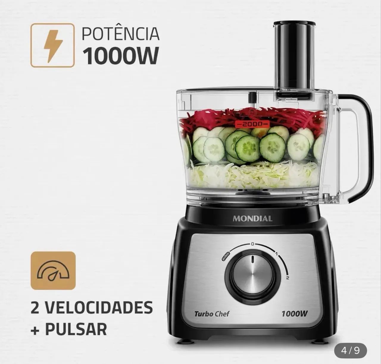 Multiprocessador Mondial 1000w - Foto 4