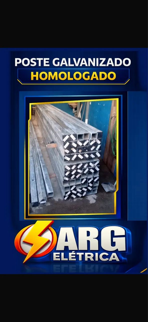 Poste de ferro galvanizado a fogo!. 
