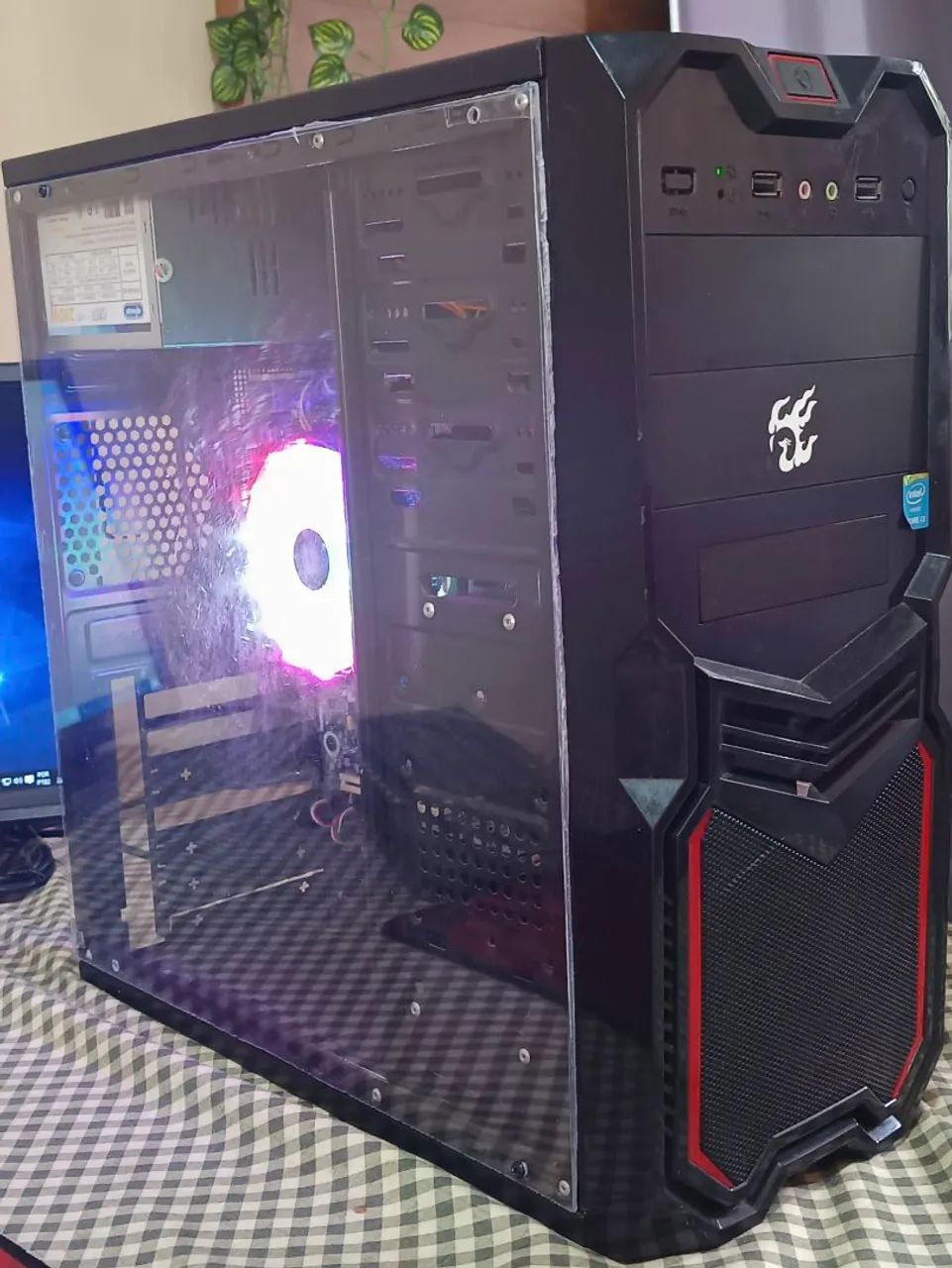 COMPUTADOR COM PROC QUAD CORE E COOLER RGB FUNCIONANDO PERFEITAMENTE  - Foto 2