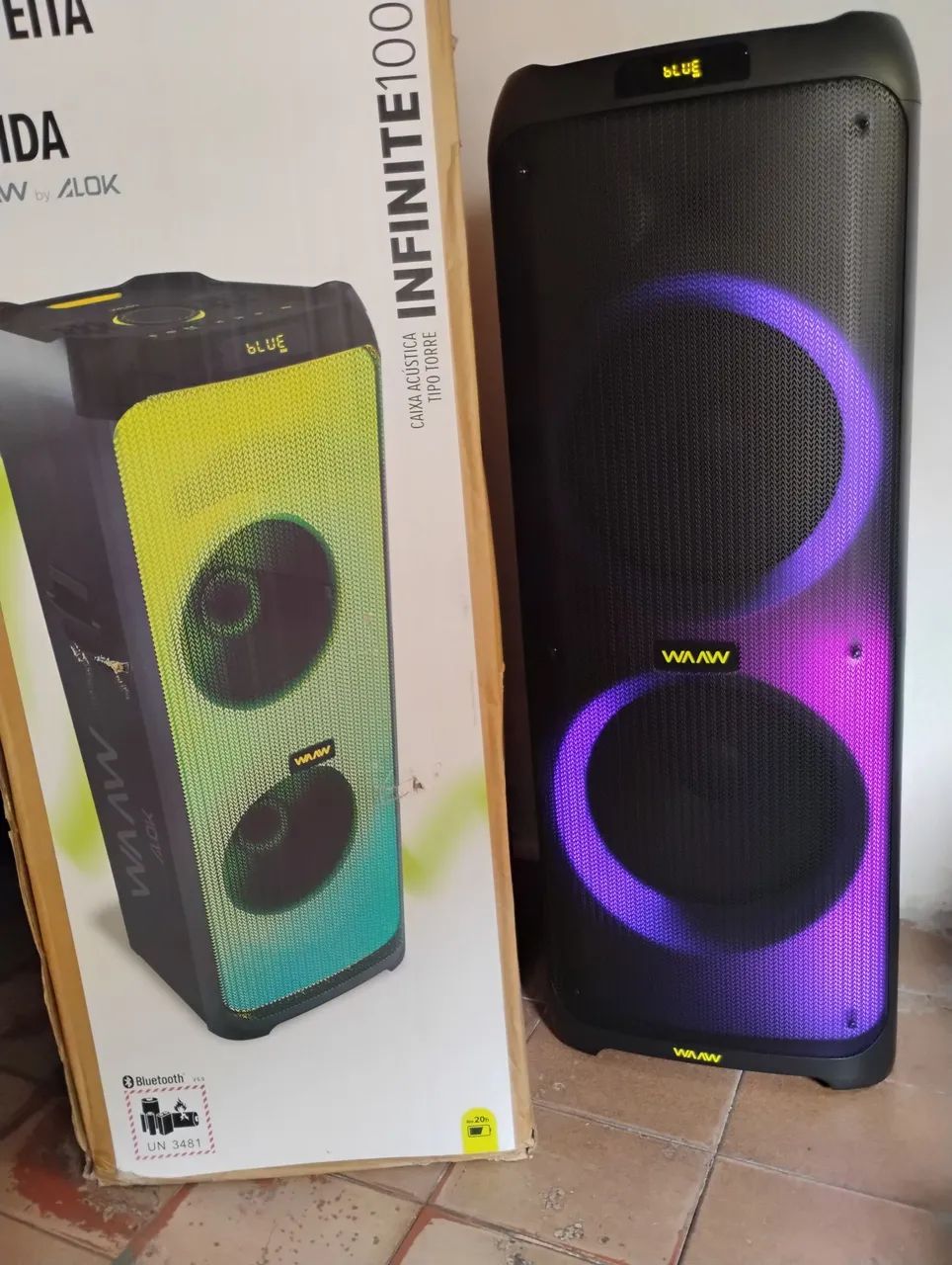Caixa de som alok infinite 1000