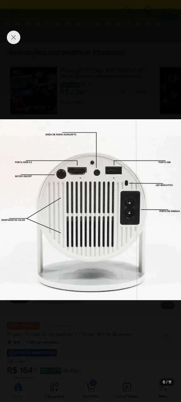 Projetor HD - Foto 3