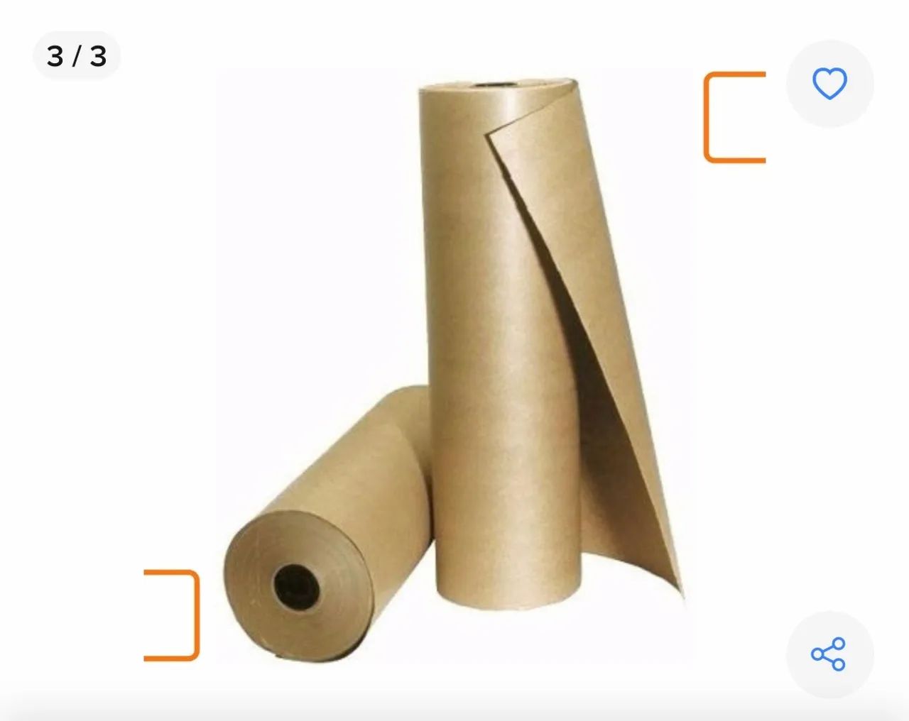 Brown Semi-Kraft Paper Roll, 60 cm Width, 9 kg, 180 Meters