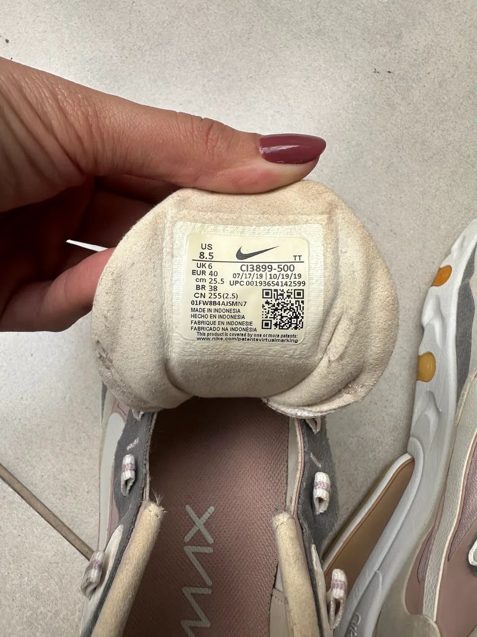 tênis nike air max 270 react plum chalk - Foto 3