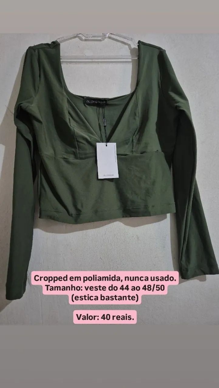 Vendo cropped's em poliamida plus size. - Foto 2
