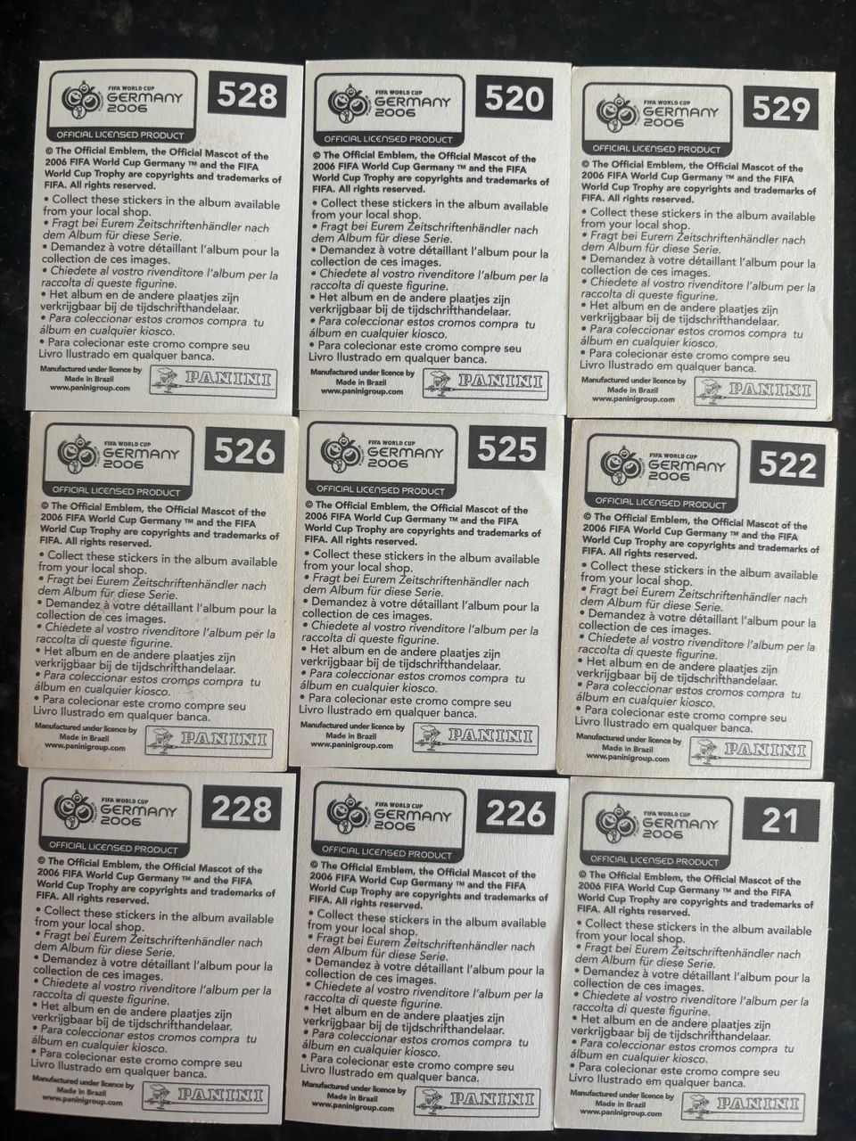 9 Figurinhas Panini Copa 2006 - Foto 2