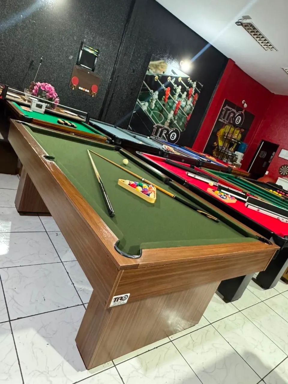 MESA DE SINUCA EM MDF COM CACAPA EMBUTIDA - Foto 4