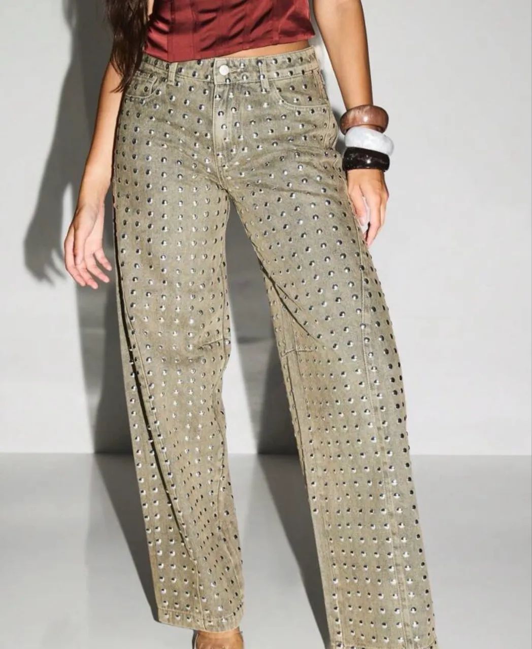 Calça Jeans Tachinhas Shein - Foto 4