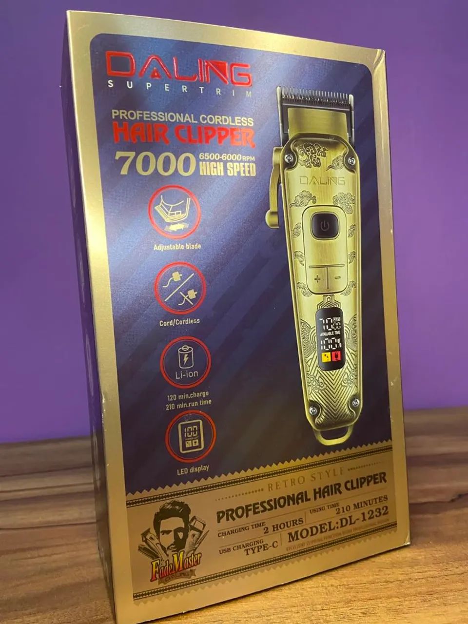 MÁQUINA DE CORTAR CABELO DALING SUPER TRIM DL-1232 - Foto 4