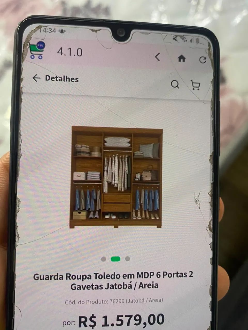 Guarda roupa 6 portas em mdf