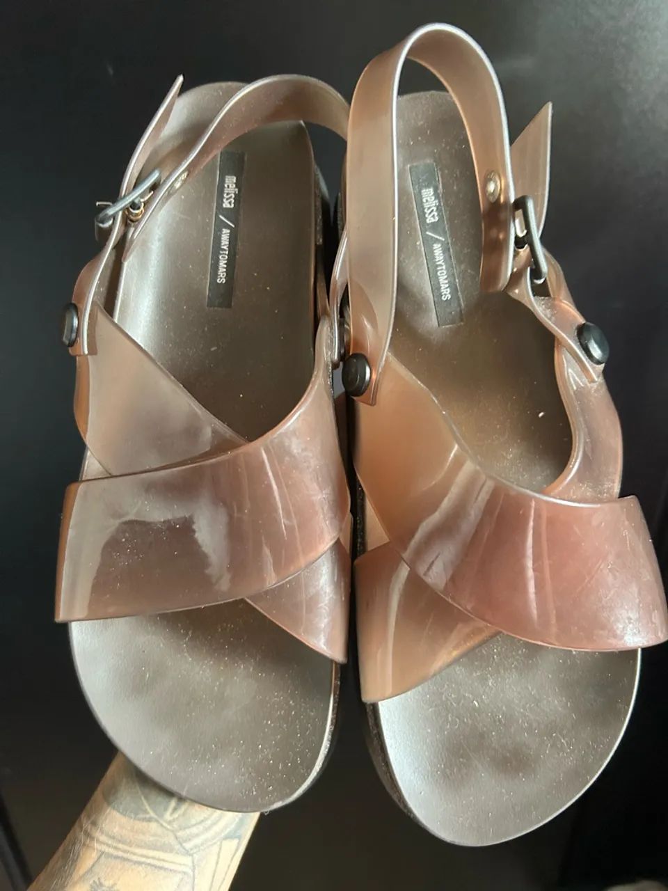Sandália Melissa Platform Com Glitter Original