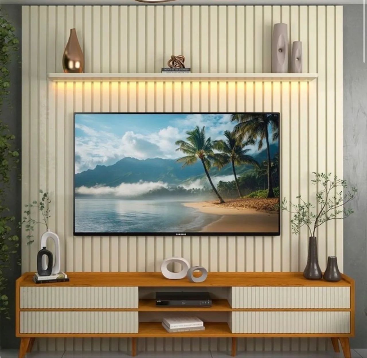 Conjunto Sala Serena 229 Off White e Naturale