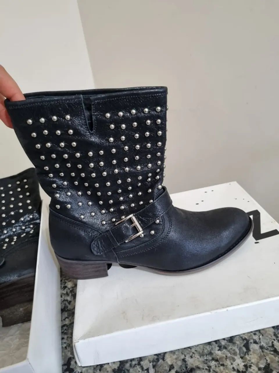 Bota Biker couro Schutz nº39 - Foto 5