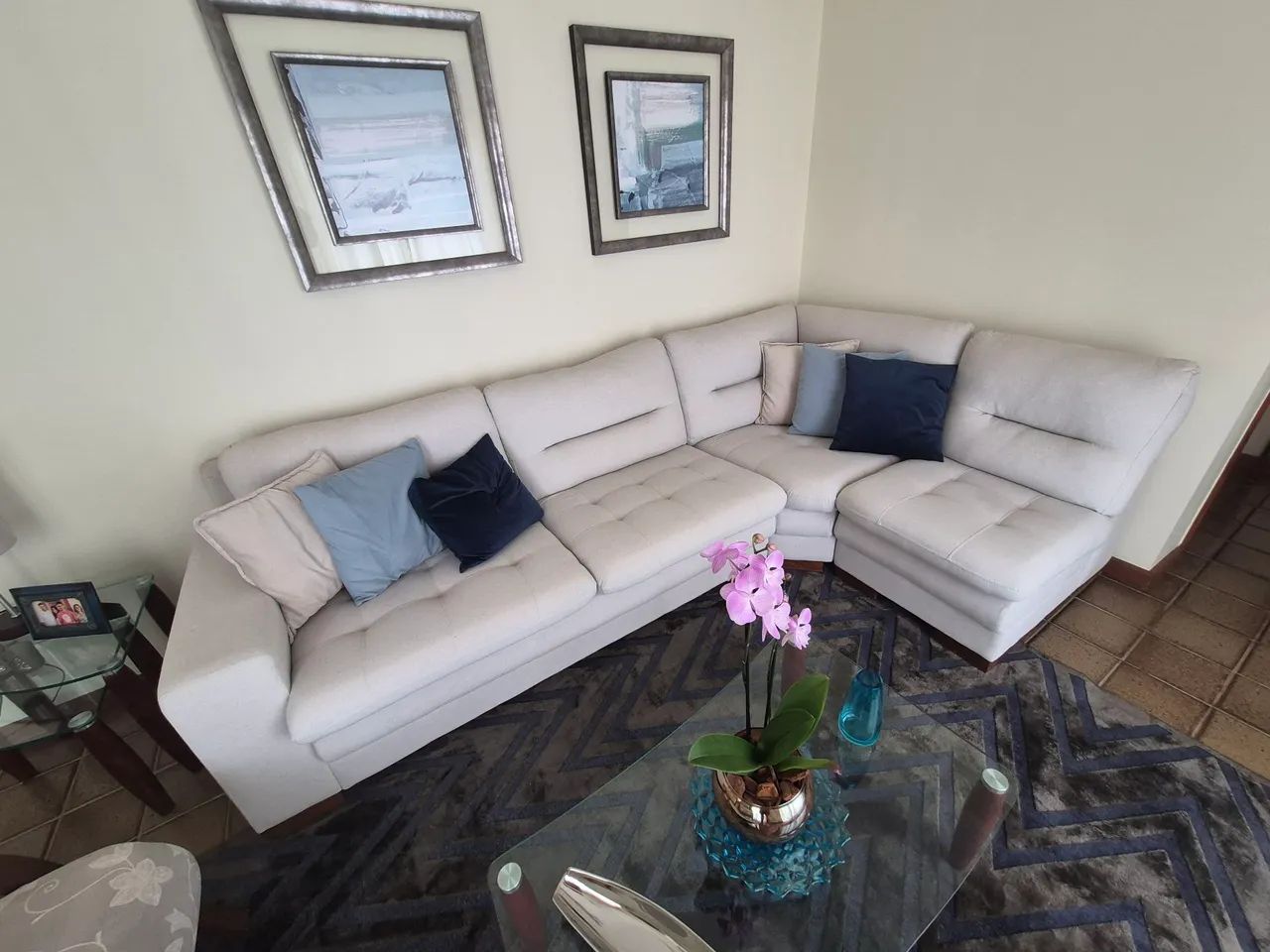 Sofá de canto 5 lugares - Usado e perfeito