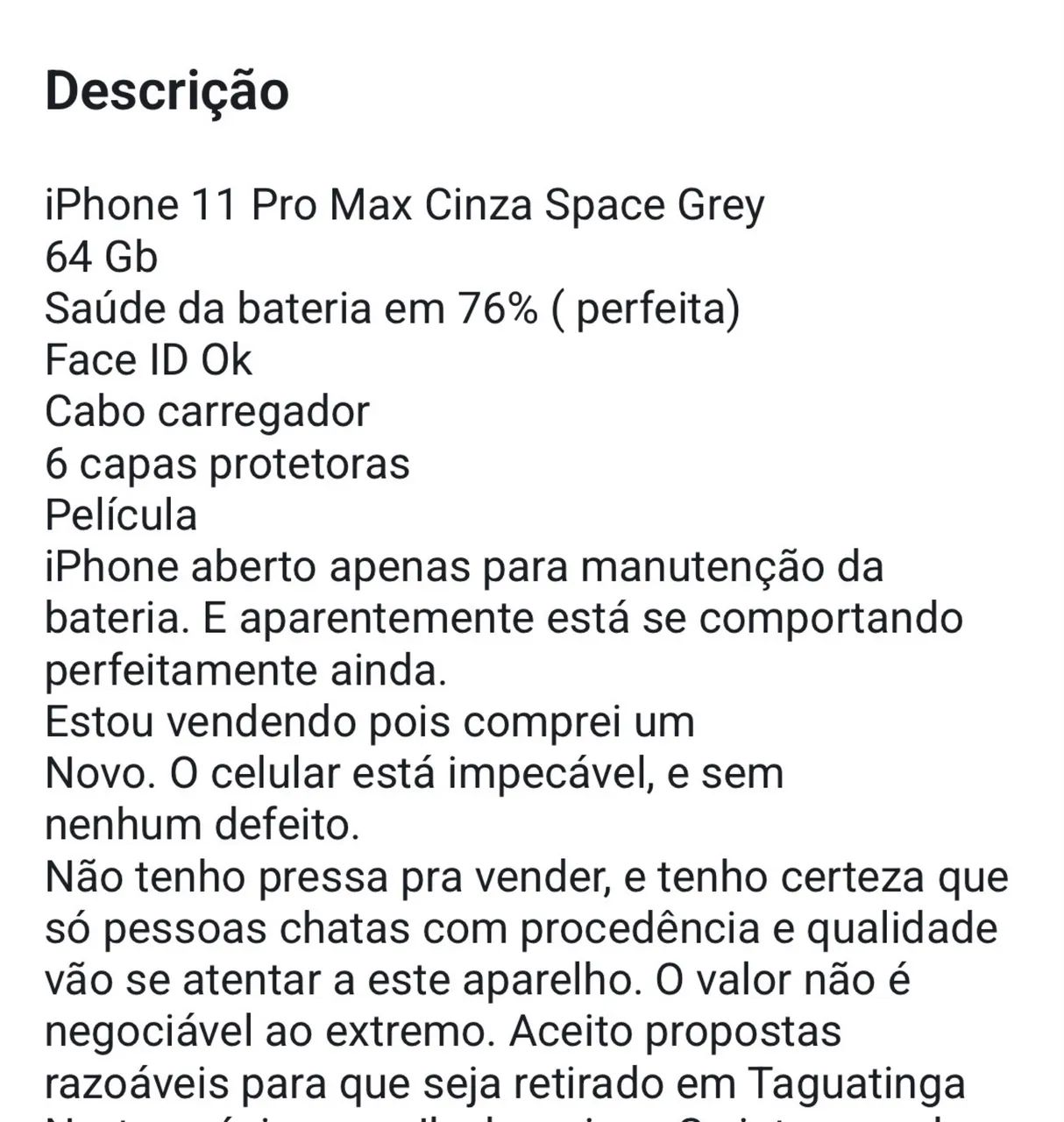 iPhone 11 Pro Max Cinza Space Grey 64Gb - Foto 3