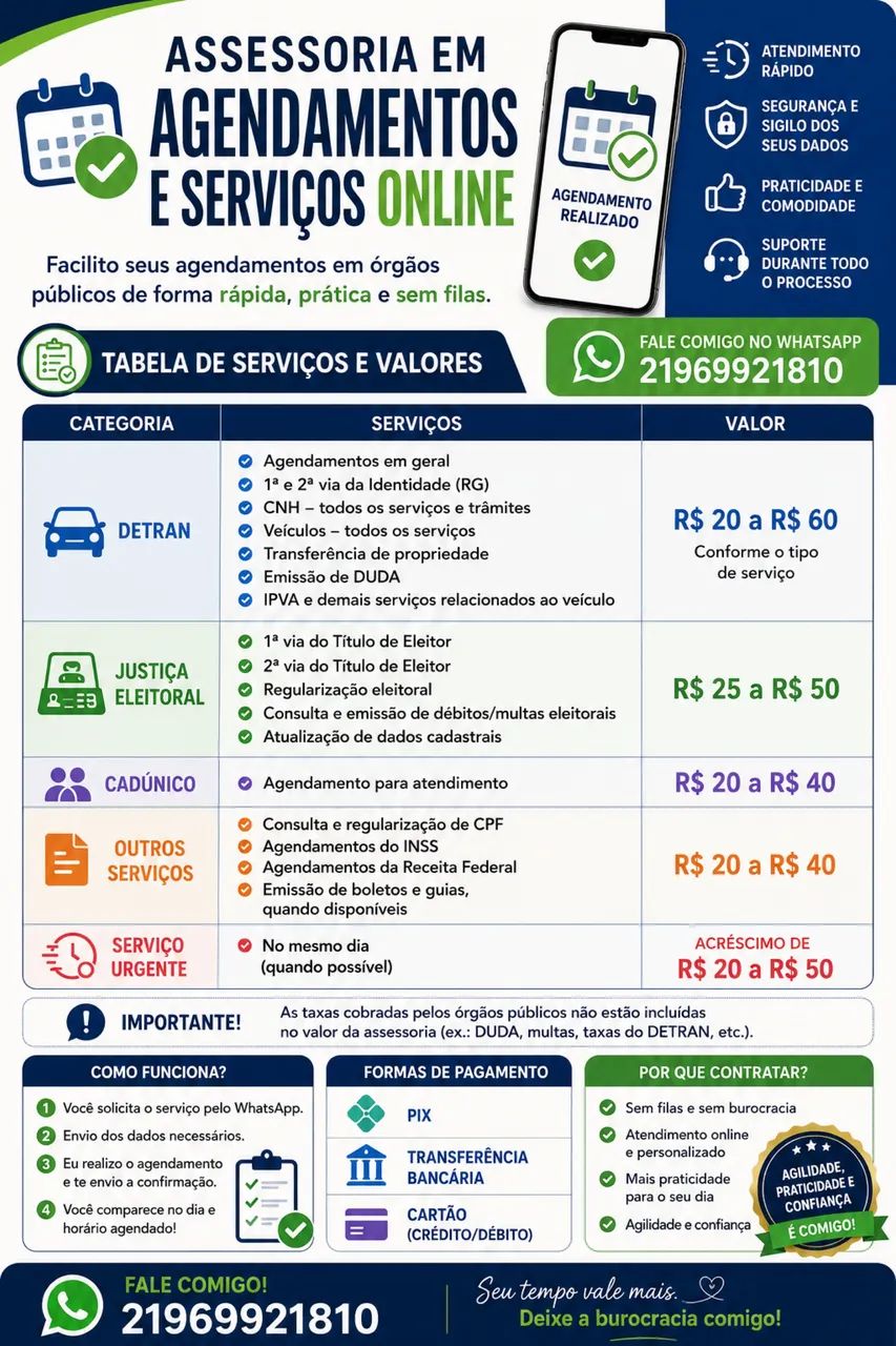 Consultoria de agendamentos 