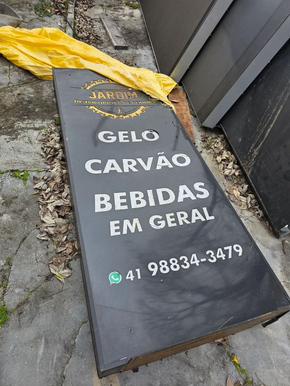 Placa/totem calçada 
