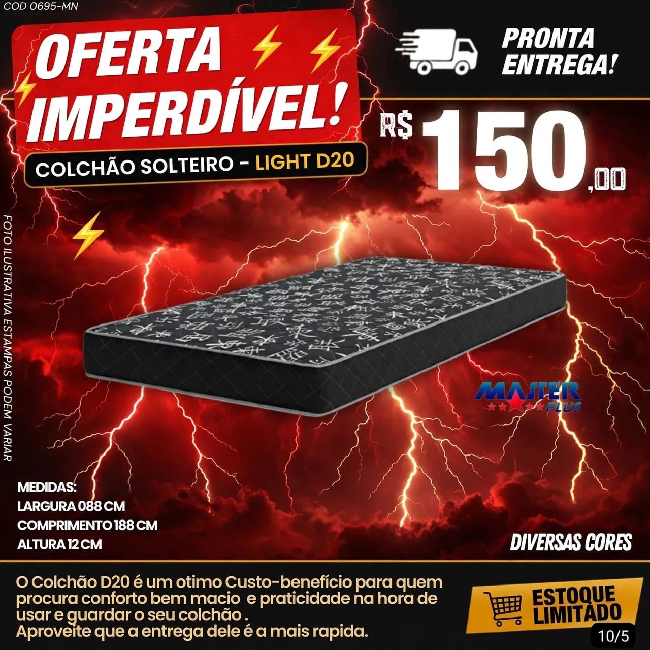 Colchão Solteiro D20