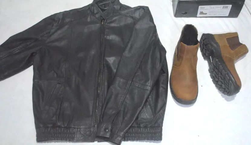 Jaqueta de couro + bota