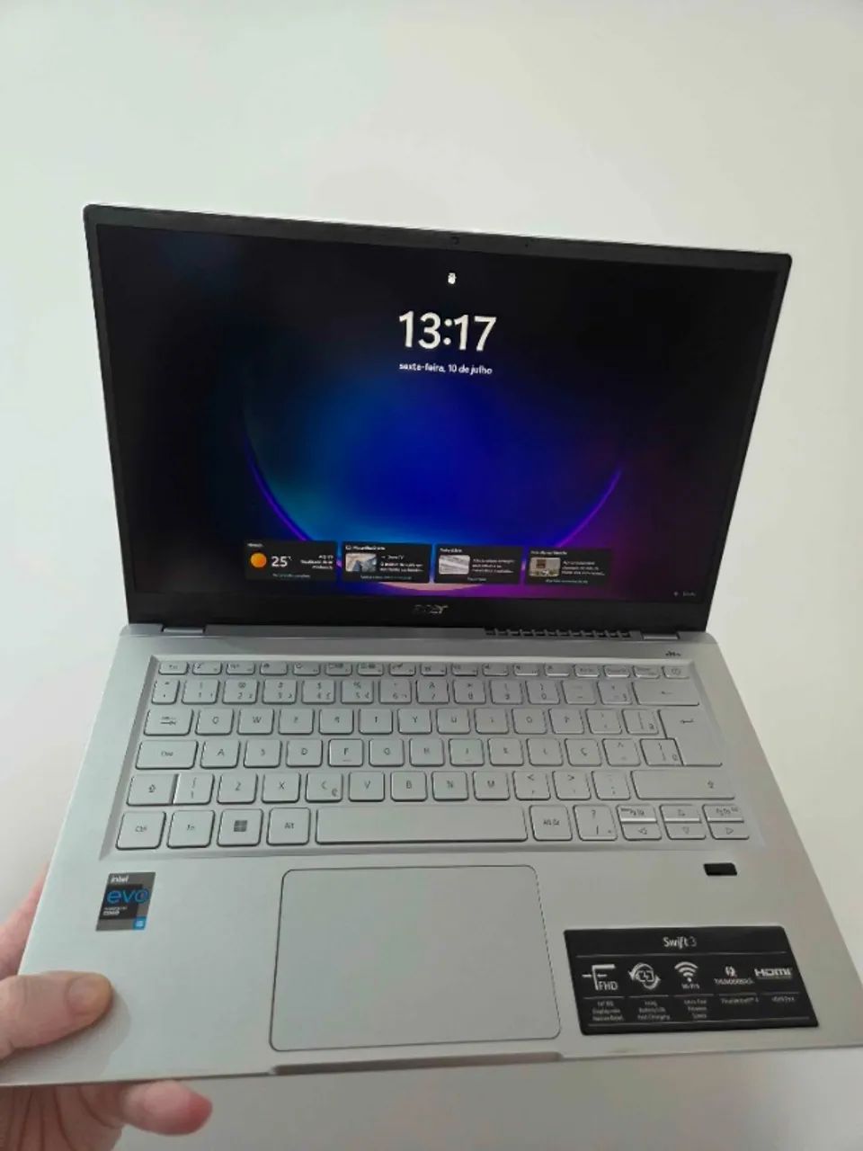 Notebook Acer Swift 3 SF314-511-58K4, pouco usado, completo