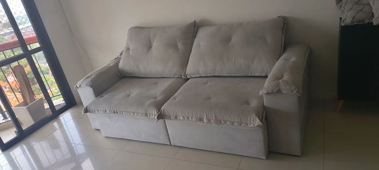 Sofá 4 lugares retrátil 