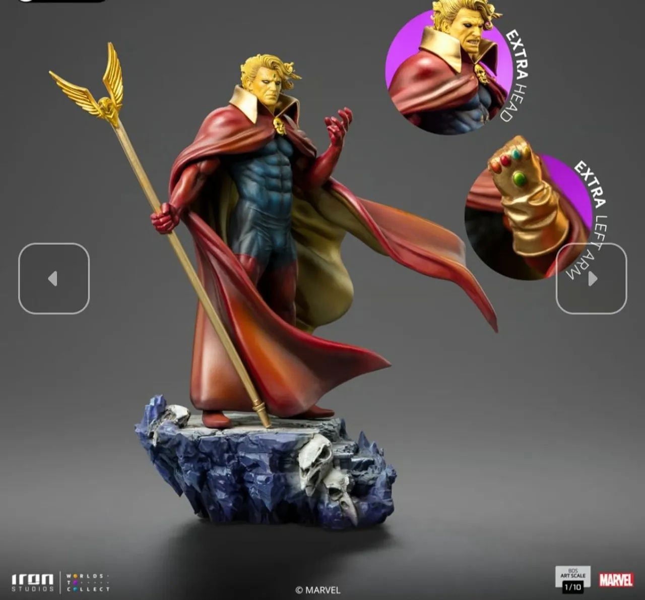 Adam Warlock Infinity Gauntlet Iron Studios - Foto 5