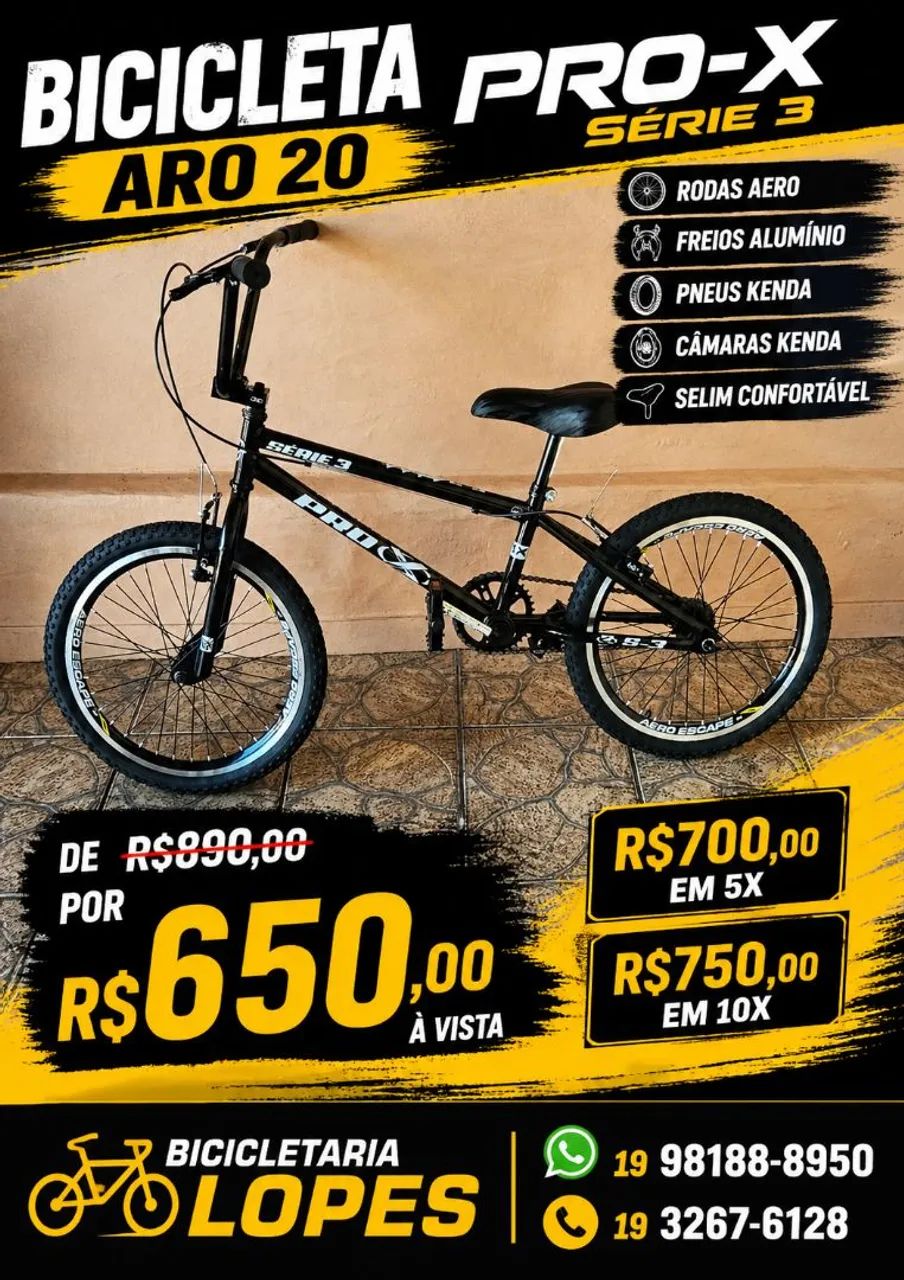 Bicicleta aro 20 pro X série 3