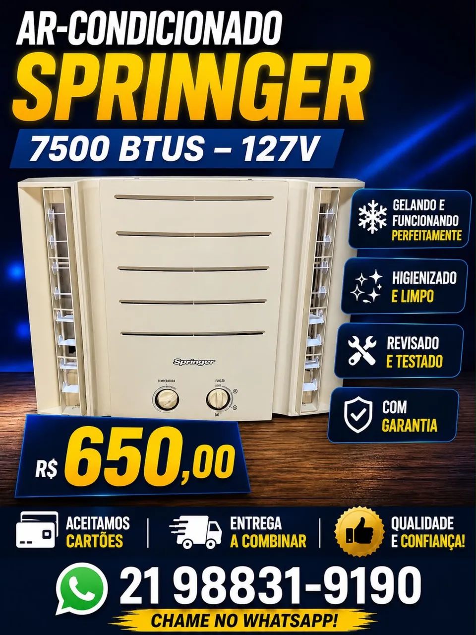 Ar-condicionado Springer 7500btus 127v