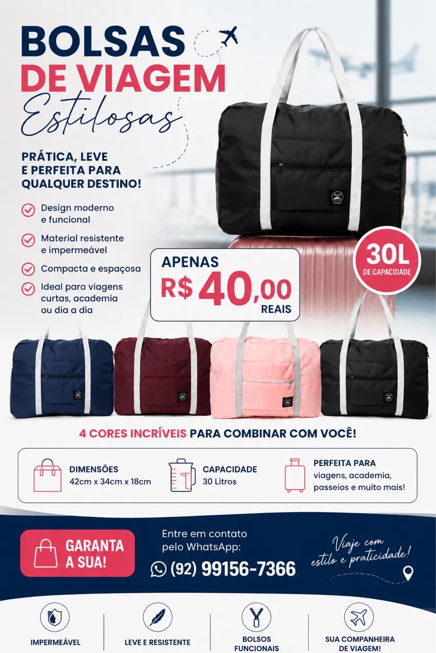 Mala de viagem esporte 