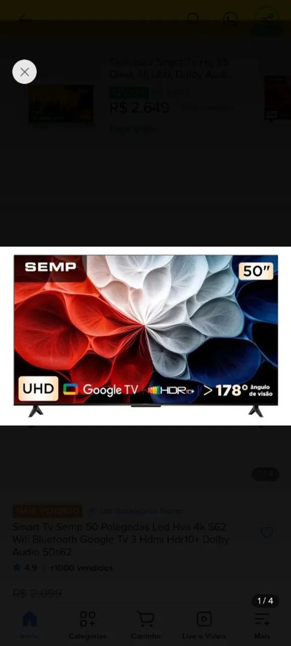 Televisao Semp toshiba