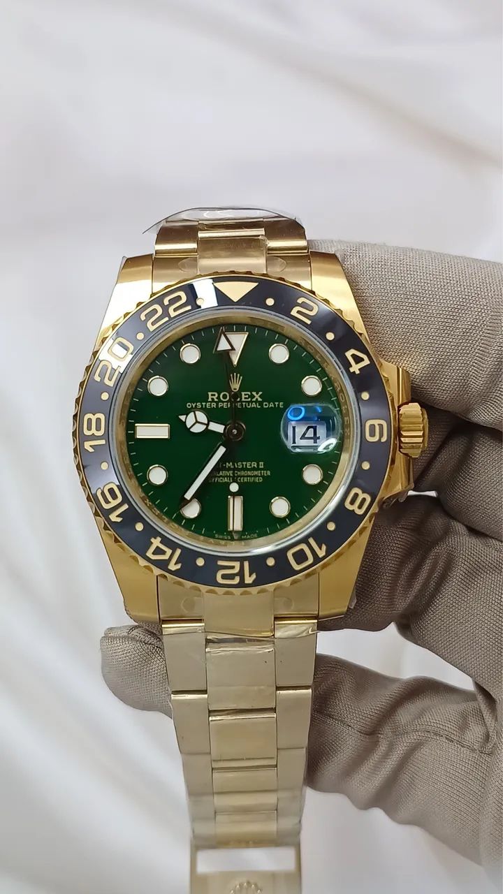 Relógio Rolex Gmt Master 2 Gold- ETA S/c