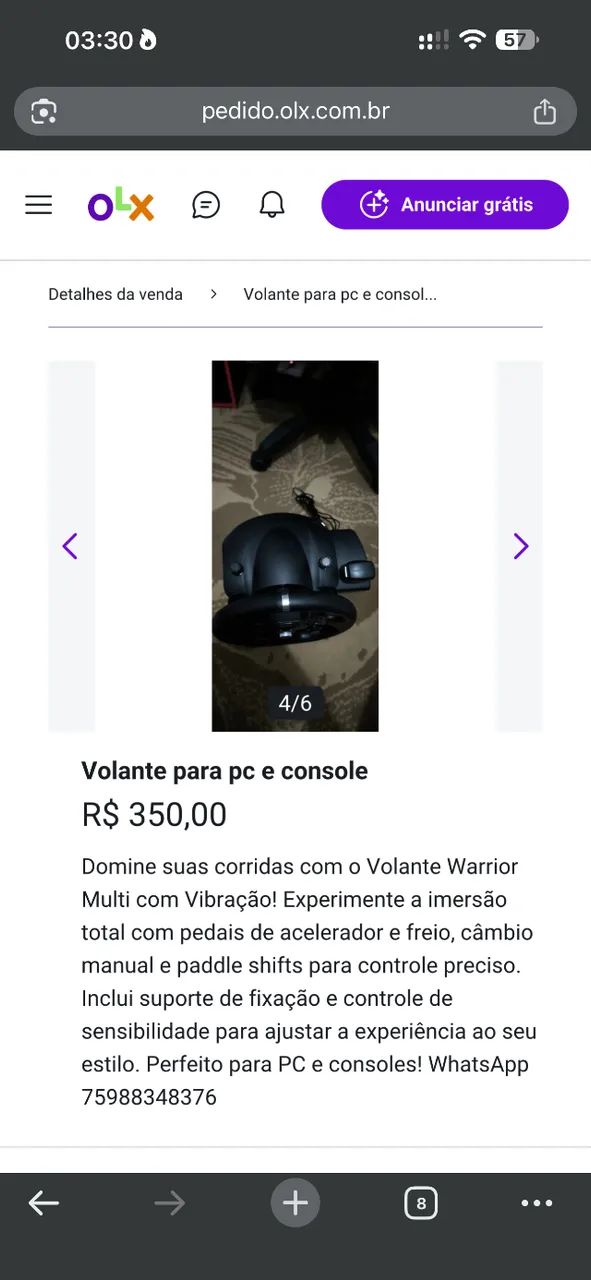 Volante gamer  - Foto 3