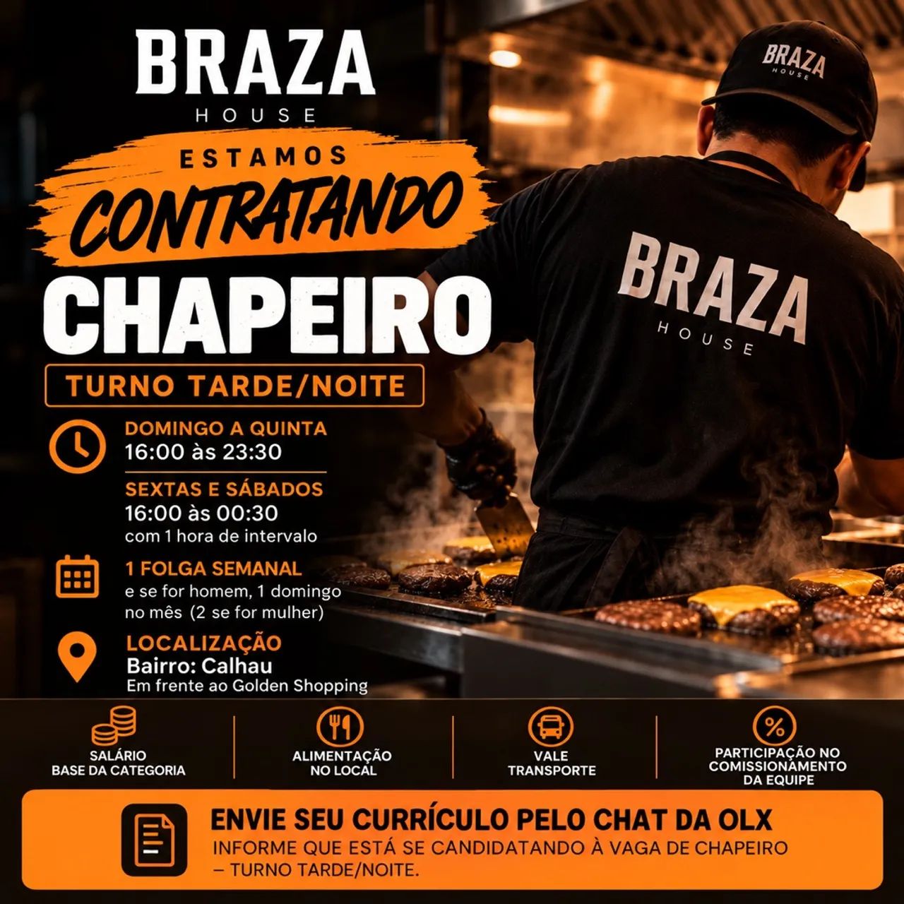 Vaga: Chapeiro - Turno Tarde/Noite