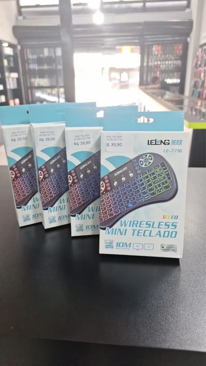 Mini teclado Led - wireless, novo - Foto 4