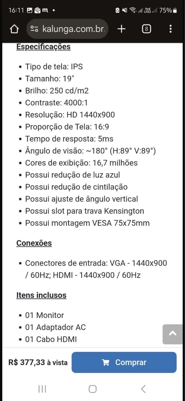 Monitor 19? LED  - Foto 3