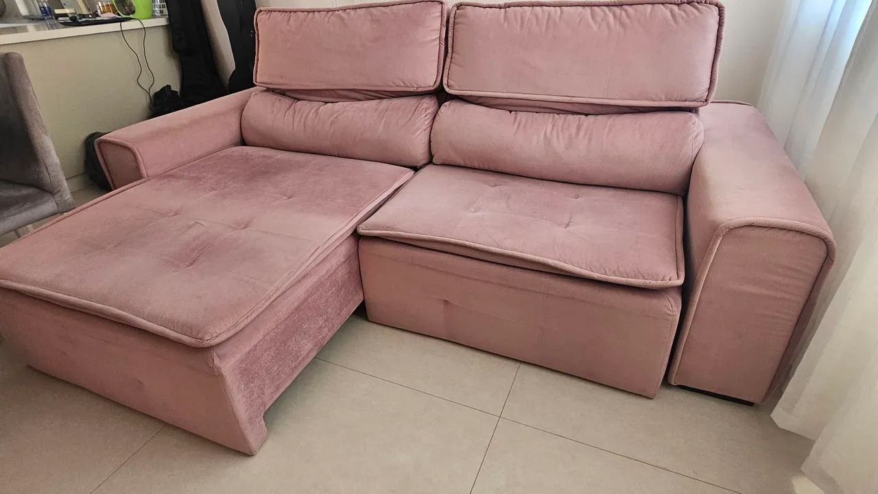 Sofá Retratil e Reclinavel 2,50 Silvia Designer / Muito confortável  - Foto 4