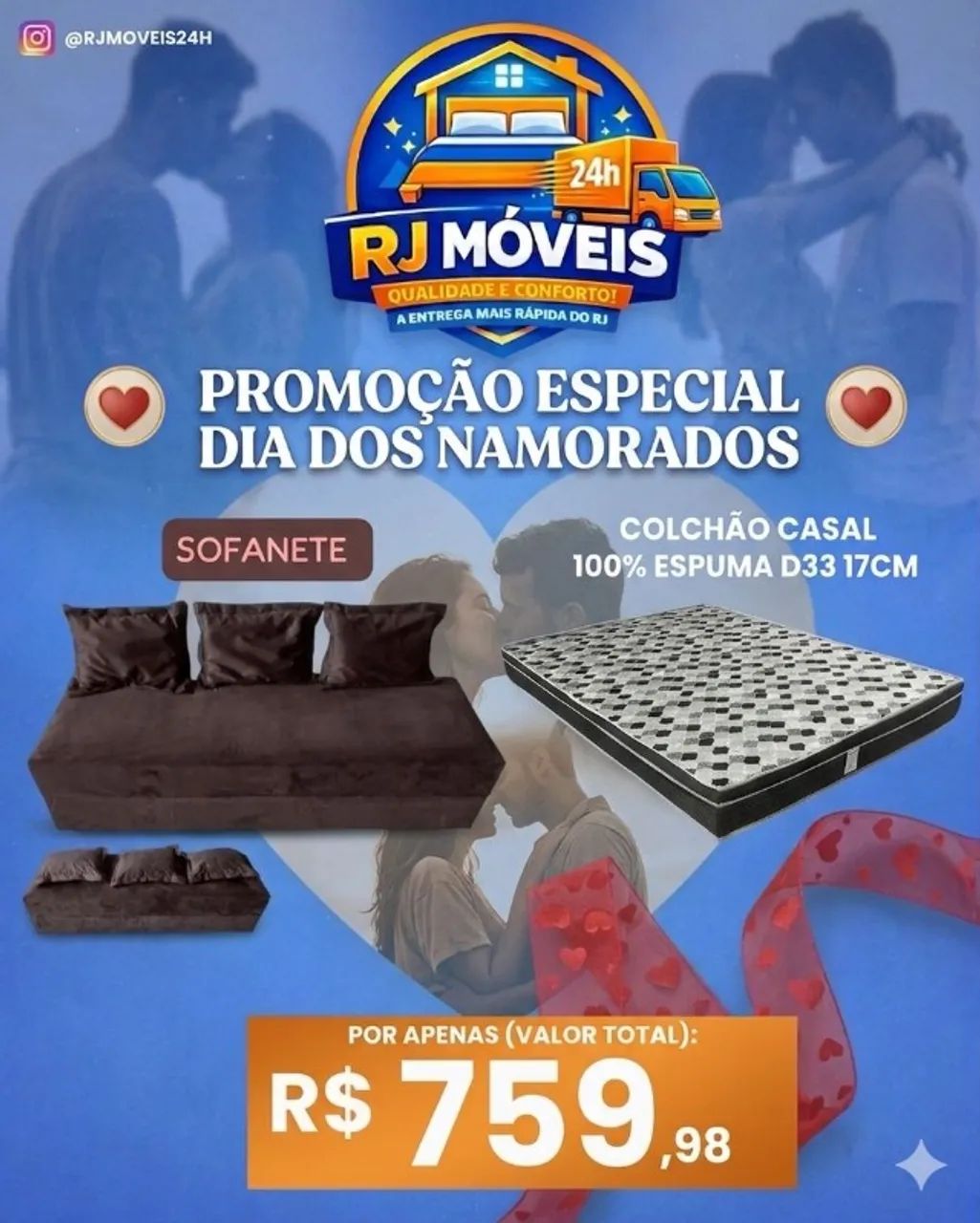 Sofanete + colchão casal D33 (Pague na entrega)