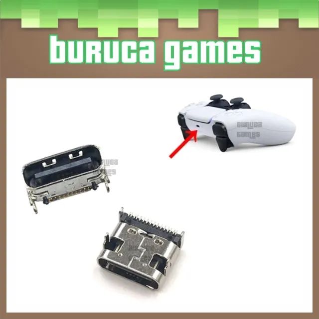 Conector de carga USB Tipo C para controle de Dualsense de PS5