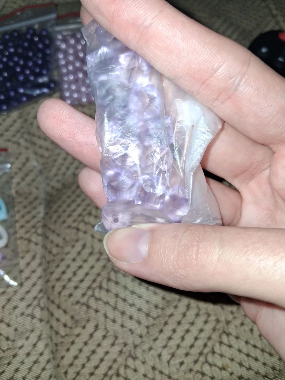 Kit Miçangas Verde e Roxo  - Foto 5
