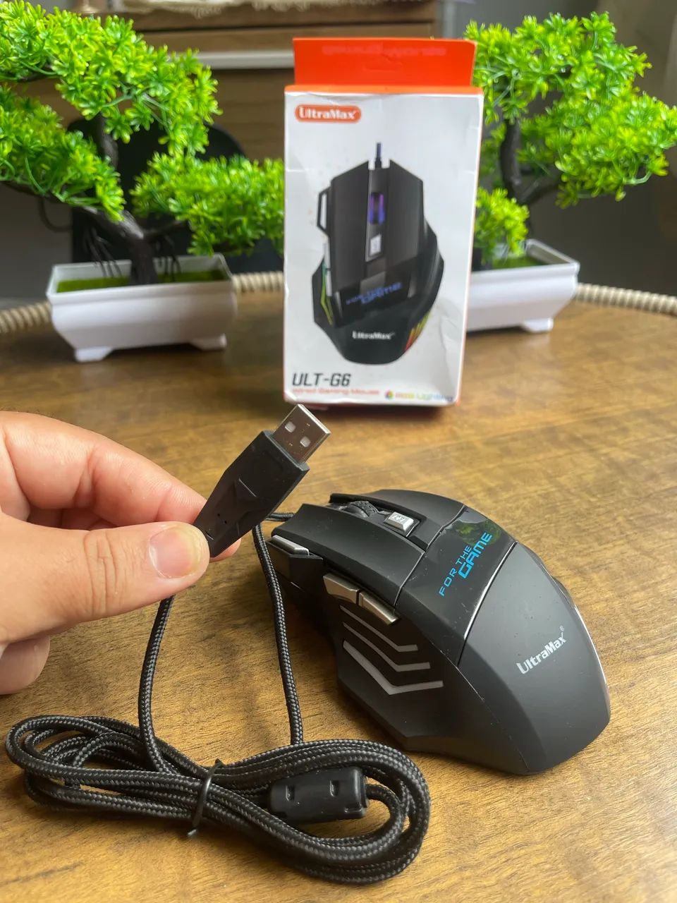 Mouse Gamer RGB 1200 DPI Com Fio - Foto 2