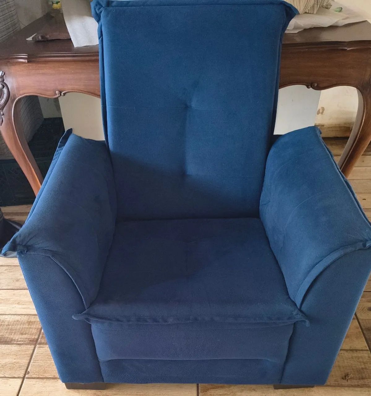 Poltrona Suede azul Marinho - Foto 5