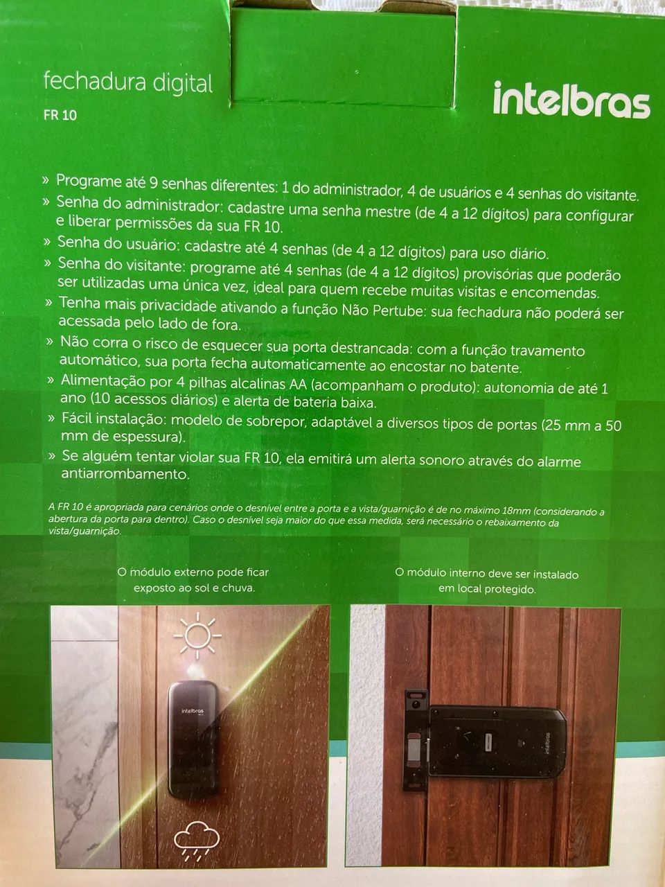 Fechadura eletrônica Intelbras