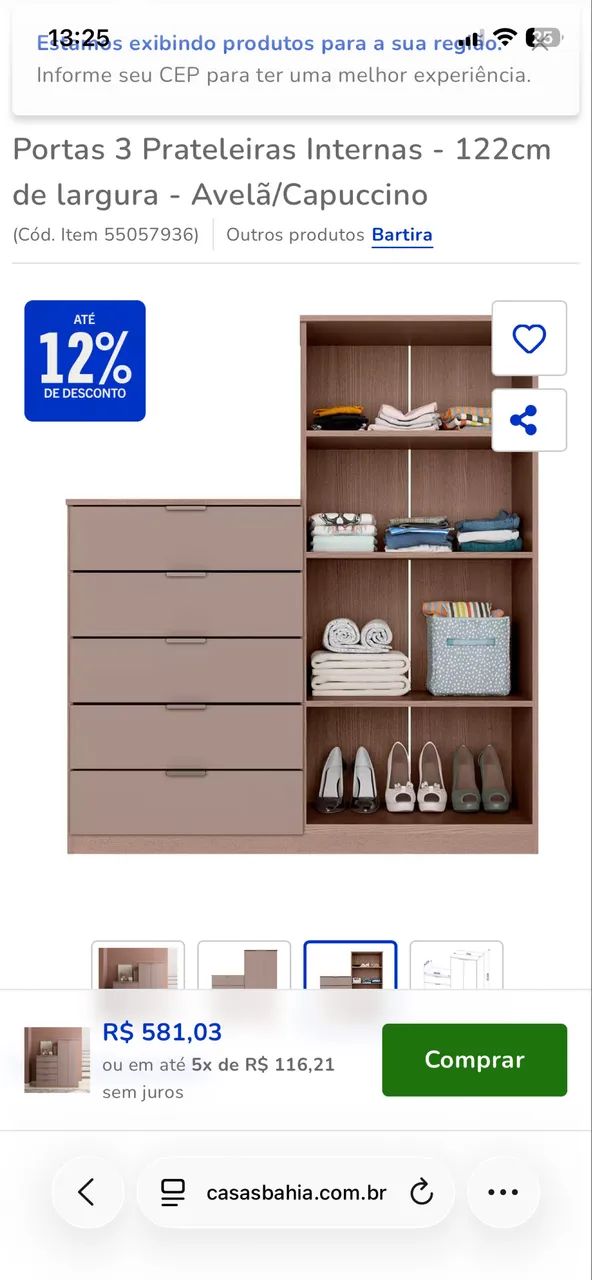 Cômoda Bartiroma- 2 Meses de uso NOVA - Foto 2